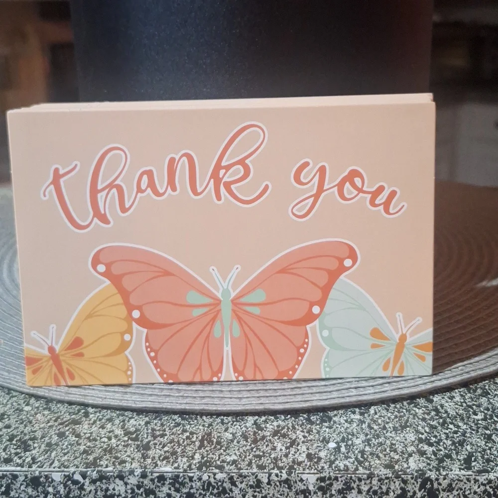 10ct. 4x6 Butterfly Thank You Cards Bonus 3 Random Polymailers ✨️PRICE FIRM✨️